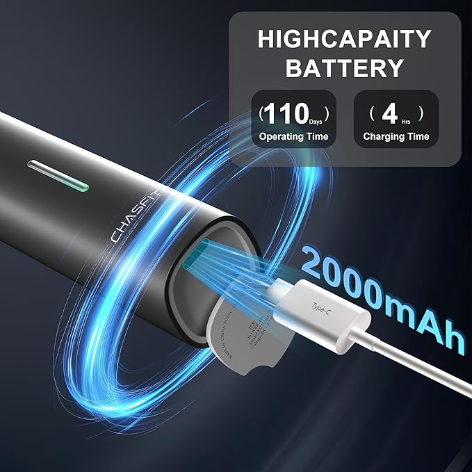 Electric Toothbrush for AdultsWave Oscillation &amp Vibration Sonic Tooth BrushBASS-Brushing Technique Travel Rechargeable Toothbrushes with 4 Soft Bristle Replace HeadsGifts for Men Women