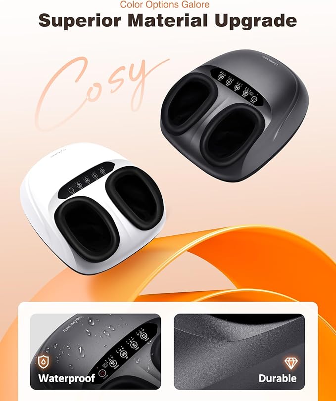 Shiatsu Foot Massager Machine with Heat &amp Remote 2026 Upgraded Deep Kneading Feet Massager for Plantar Fasciitis &amp Neuropathy 3 Heat Levels Multi-Mode Massage Auto-Off Timers Gifts for Wo