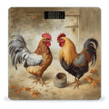 Chicken and Rooster Print Bathroom Scale Weight Scale for Body WeightHighly Accurate Digital Weighing Machine Clear LED Display Digital Bathroom Body Scale 400lb/182kg
