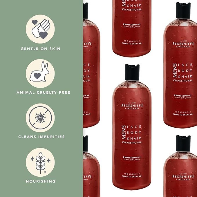 Pecksniff's Mens 1L 3-In-1 Cleansing Gel Professional