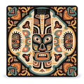 Ethnic Totem Weight Scale Large Digital Bathroom Scales with Bright LED Display Non Slip Digital Scale and Step On Fashion Weighing Machine for Body