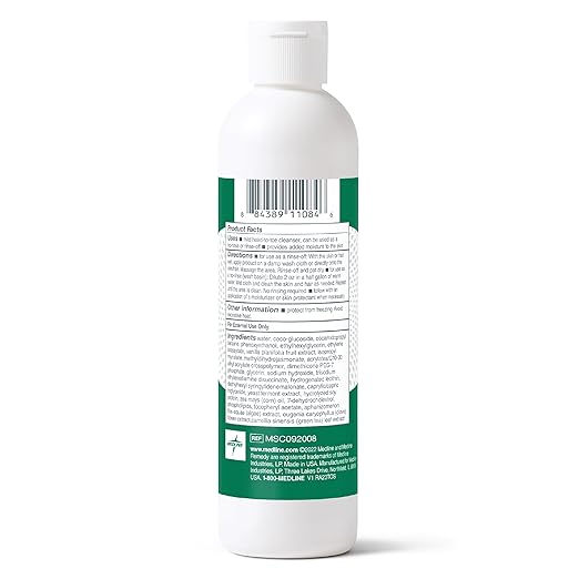 Medline Remedy Clinical Hydrating Shampoo &amp Body Wash (8 fl oz) 12 Count Vanilla Scent Cleanser No-Rinse Adults Kids Shower Or Bedside Dimethicone Sulfate Free
