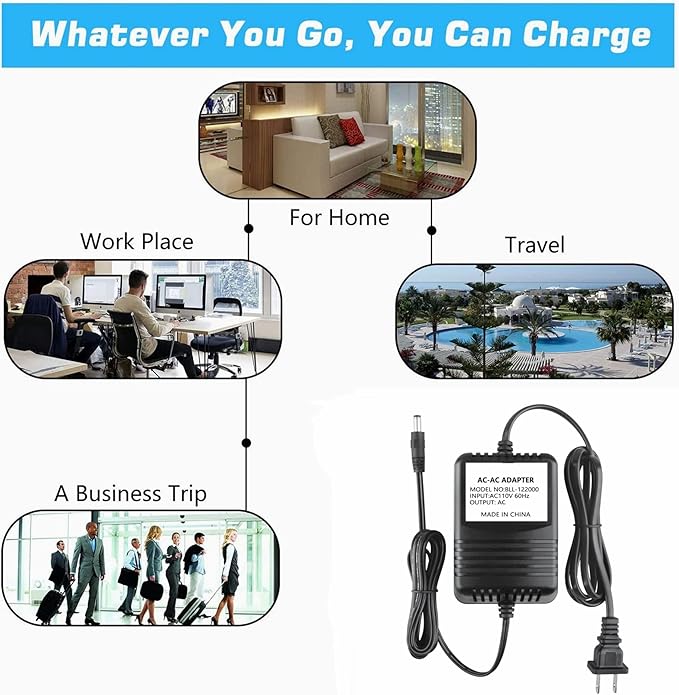 AC-AC Adapter Compatible with BACK2LIFE Back to Life B2L Massager Continuous Therapeutic PSU