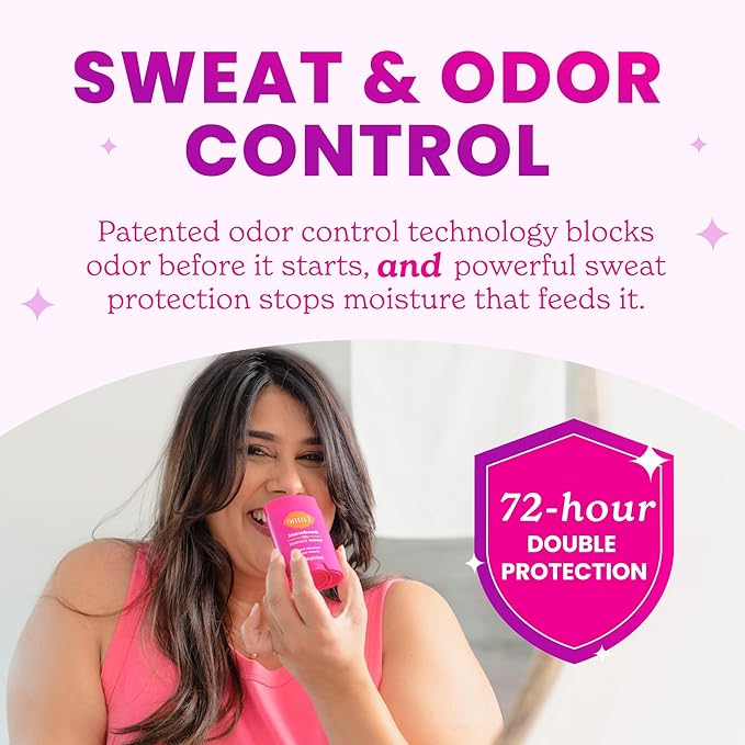 Lume Deodorant Plus Sweat Control - Smooth Solid Stick - Extra Strength Antiperspirant - 72 Hour Odor And Sweat Control - Baking Soda Free Skin Loving - 2.6 ounce (Soft Powder) Pack of 2