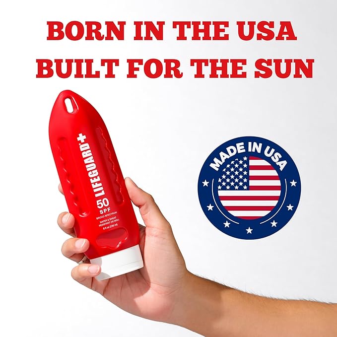 Lifeguard SPF 50 Sunscreen Lotion - Daily Broad Spectrum Face and Body Sunscreen No White Cast Hydrating Finish For All Skin Types Water Resistant Reef Safe - 8 fl. oz.
