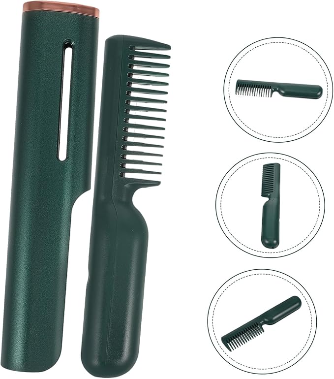 Electric Heating Hair Straightening Comb USB Powered Portable Straightener Brush for Wet and Dry Use for Women and Girls for Travel Styling