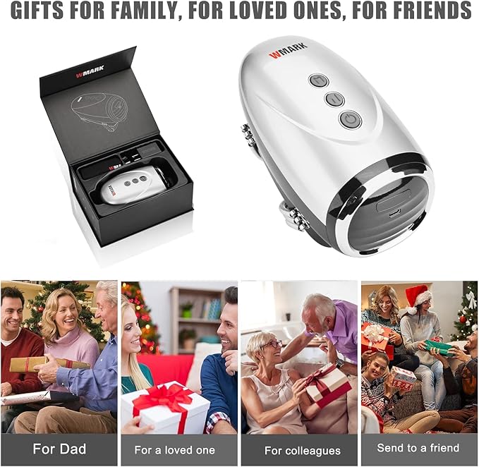 Professional Haircut Massager/Cordless Handheld Massager Vibration Neck/Legs/Hands/face Massager 2 Massage nodes 2600AMH (Silver)