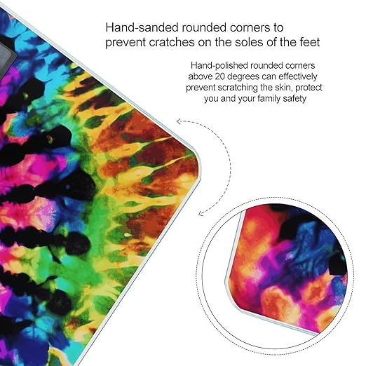 Exotic Tribe Tie Dye Style Scale for Body Weight Smart Scales Digital Bathroom Scale High Precision Weighing Scales with Large Display Weighing Machine for People