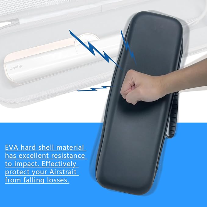 Travel Case for Dyson Airstrait Straightener Airstrait HT01 Carrying Case Dyson Hair Straightener PU-Hard Shell Travel Storage Bag Accessories
