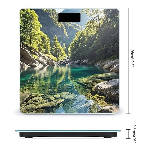 Natural Swimming Pool Scale for Body Weight Smart Scales Digital Bathroom Scale High Precision Weighing Scales with Large Display Weighing Machine for People