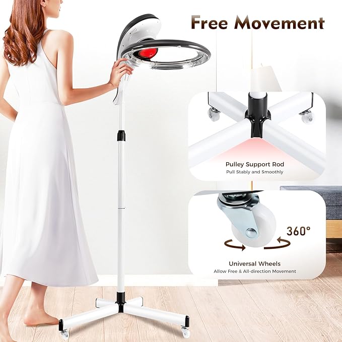 950W Stand Hair Dryer Infrared Hair Dryer Orbiting Rotating Hair Processor for Hair Dyeing Oil Treatment Hair Drying Heating