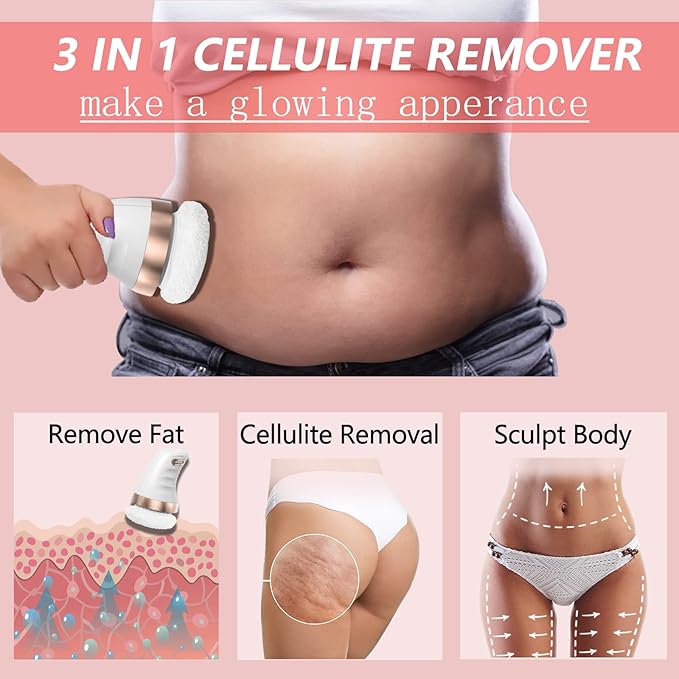 Health Care Logistics Body Sculpting Machine Handheld Cellulite Massager for Beauty Sculpt Belly Butt Arms Legs with 6 Washable Massage Pads