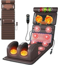 Full Body Electric Massage Mat with Heat PadFull Body Massage Bed with Neck Massage Pillow10 Vibrating Motors 4 Heating Pads for Back ReliefMassagers for Neck Back