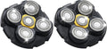 Shaver Replacement Heads Compatible with Microtouch Titanium Head Shaver for Bald Men 2 Pack