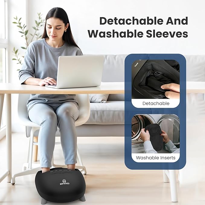 COMFIER Shiatsu Foot Massager with Heat for Plantar Fasciitis Neuropathy Deep Kneading Vibration Feet Massager for Mom Dad Men Women-Home Office Use