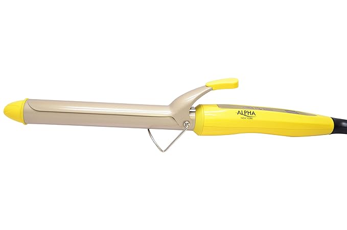 Curling Iron Tourmaline Ceramic Coating Insulated Tip For Beach Wave Curls 25mm Heats from 220℉ to 400 By Alpha New York