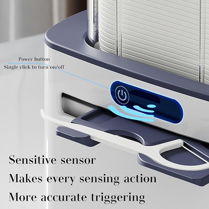 KYOFIS Smart Touchless Floss Pick Dispenser with Sensor Rechargeable Refillable Holder Touchless Dental Care Solution with 500 Count Flossers(Gray)