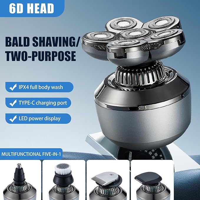 Head Shavers for Bald Men | Hair Shaver | Cordless Device Waterproof Wet and Dry Trimmer Tool for Travel Trips Husband Home Business Father