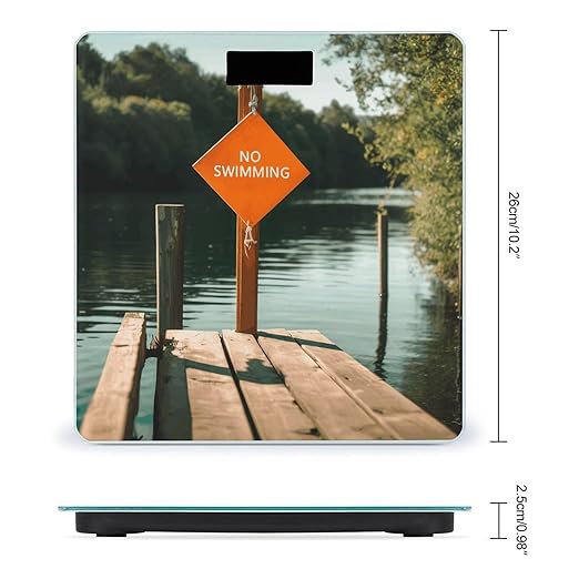 Pier Sign Digital Bathroom Scale for Body Weight with High Precision Digital Weighing Scale with BMI Clear LCD Display and Step-On Measures Weight Up to 180kg