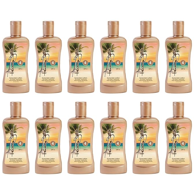 Panama Jack Sunscreen Tanning Lotion - SPF 4 PABA Paraben Gluten &amp Cruelty Free Antioxidant Moisturizing Formula 6 FL OZ (Pack of 6)