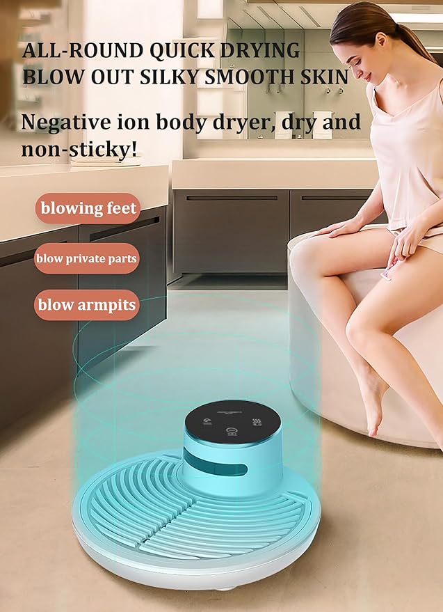 Full Body Dryer After Shower Negative Ions Body Heater Blow Dryer Cold/Heat Adjustable Feet Touch Panel Drying Machine for Bathroom/Swimming Pool/SPA