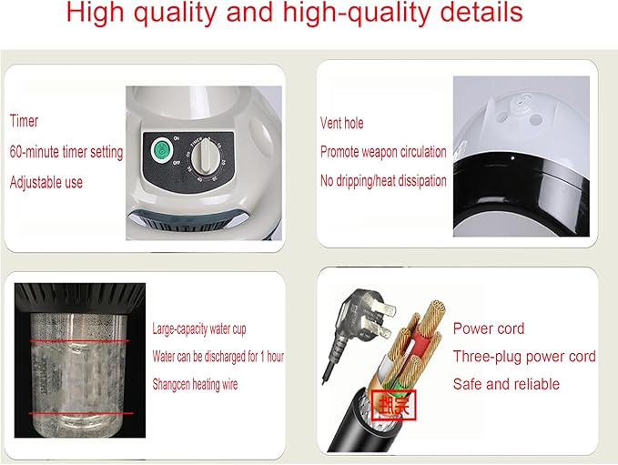 Professional Hair Steamer Hairdressing Care Hood Color Processor Beauty Salon Professional Stand Hairdryer Floor Hair Dryer Hairdresser StylingBlack