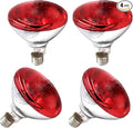250W Infrared Heat Lamp for Chickens Red Heat Light Bulb for Food Service Brooder Coop Reptiles Pet Bathroom Infrared Reflector Heat Bulb E26 110V Infrared Light Therapy Bulb4 Pack