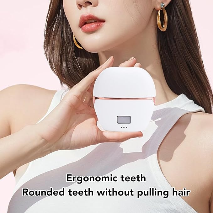 Cordless Hair Straightener Brush MCH Ceramic Heating 3 Temperature Settings Rechargeable 25W Portable Hot Brush White