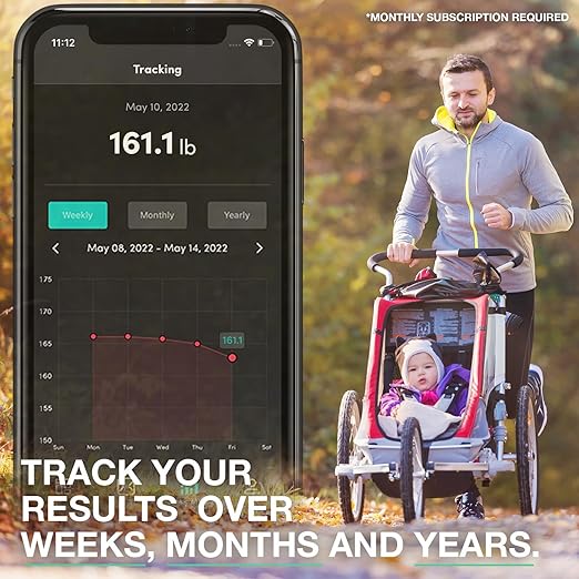 Korescale Gen2 Digital Smart Scale with BMI Body Fat Muscle Mass Weight | Highly Accurate Bathroom Scales Bluetooth Composition Analyzer | Compatible with KoreHealth Apple Health App (Black)