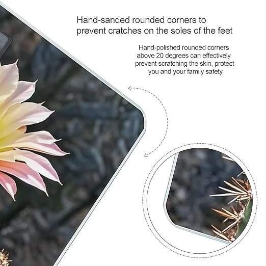 Cactus Flower Smart Scale for Body Weight Accurate Bathroom Scale with LED Display Digital Weight Scales Weighing Machine High Precision Scales for Bath Home