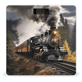 Steam Train Scale for Body Weight Anti-Slip Digital Bathroom Scale Sturdy Toughened Glass Weighing Scales High Precision Safe Rounded Corners Smart Scales