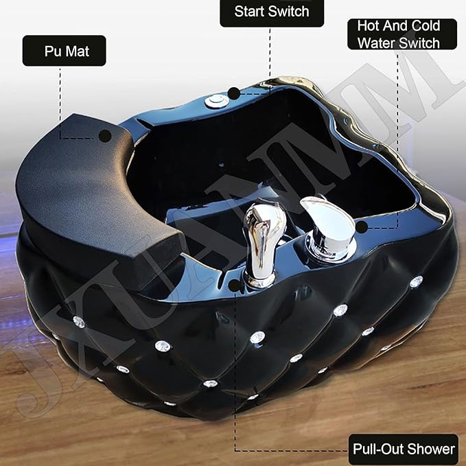 Foot hydromassage Foot Bath Acrylic Footbath Spa Bath Pedicure Pedicure Bowl with Heat and Massage Colorful Lamp and 60PCS Foot Bath Bags for Home Spa Treatment L
