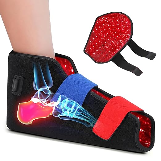 LIGHTIUM Red Light Therapy for Feet – FSA Eligible HSA Infrared Light Therapy Foot Wrap with 660nm Red &amp 850nm Near Infrared LEDs Heat Therapy &amp Timer for Neuropathy Joint Ankle Heel &amp