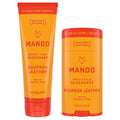 Mando Bourbon Leather Body Deodorant - 72 Hour Odor Control Aluminum Free Baking Soda Free - 3.0 Oz Tube and 2.6 Oz Solid Stick