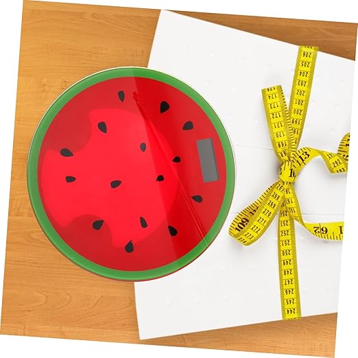 Cartoon Watermelon Digital Weight Scale Tempered Bathroom Scale for Household Use Accurate Body Weight Measurement Cute Design for Fitness Tracking