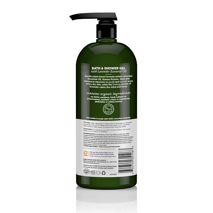 Avalon Organics Lavender Bath and Shower Gel 32 Ounce