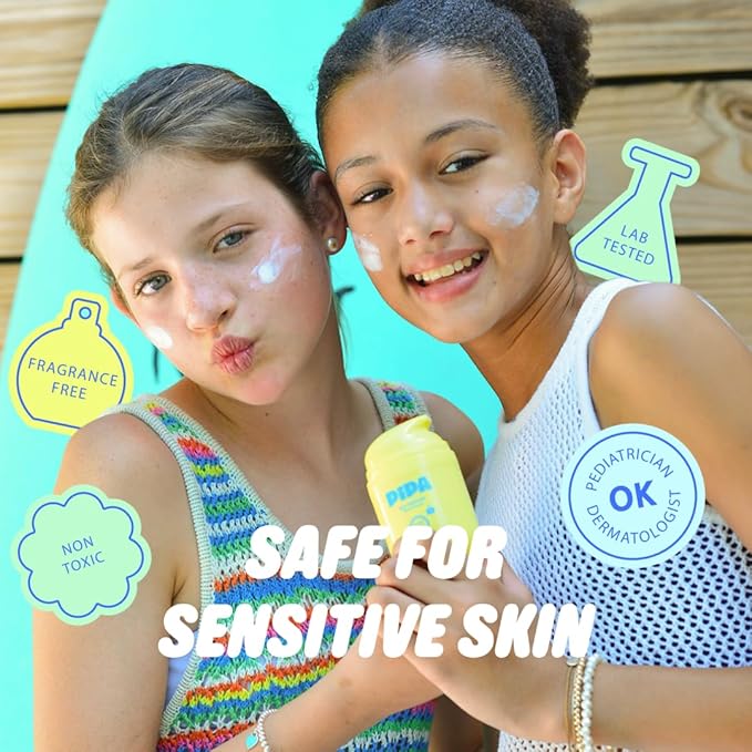 Pipa Sun-Sational 100% Mineral Daily Sunscreen SPF 30 50 ml | Liquid Everyday Face Lotion with Zinc Oxide | Unscented &amp Gentle for Sensitive Skin | Kids &amp Tweens Skin Care Easter Basket Stuff