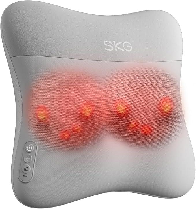 SKG VS500 Cordless Back Massager for Pain Relief Deep Tissue 4D Neck and Back Massager with Dual Sided Heat Valentine Gifts for Men and Women Dad Mom Grandpa