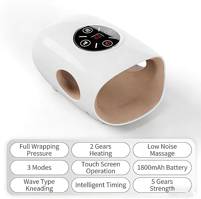 Hand Massager – Cordless Electric Hand Massager with Heating and Compression Functions for Both Men and Women