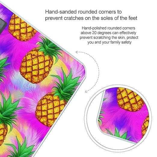 Men's Fashion Automatic Switch Digital Bathroom Weighing Scale Smart Scale Tropical Pineapples Palm Leaves
