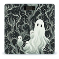 Digital Bathroom Scale for Body Weight Scale with Bright LCD Display High Accuracy Step-On Technology Auto On/Off White Patterned Ghost Digital Scales 400 Lbs /180kg
