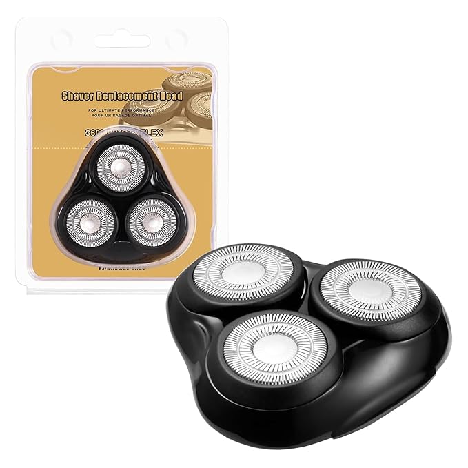 Rotary Replacement Shaver HeadCompatible with Remington Shaver SeriesforR3R4R5R6R7R8SP-3141 and SP-5161 Foils (Black-1 PC)