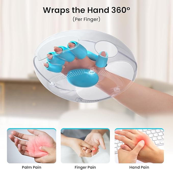 NOWWISH Hand Massager with Heat and Compression for Arthritis and Carpal Tunnel Relief Cordless Electric Hand Massage with 3 Heat Settings 3 Compression Levels Mothers Day Gifts for Mom Wife White