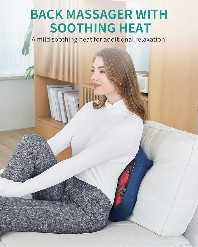 Nekteck Shiatsu Neck and Back Massager with Soothing Heat and Storage Bag Shiatsu Foot Massager