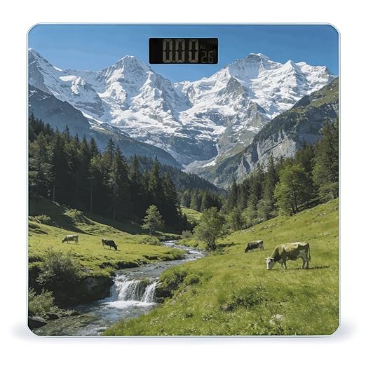 Lucerne Smart Scale for Body Weight Digital Bathroom Scale Toughened Glass Weight Scale with Large LCD Backlight Display High Precision Scales Weighing Machine