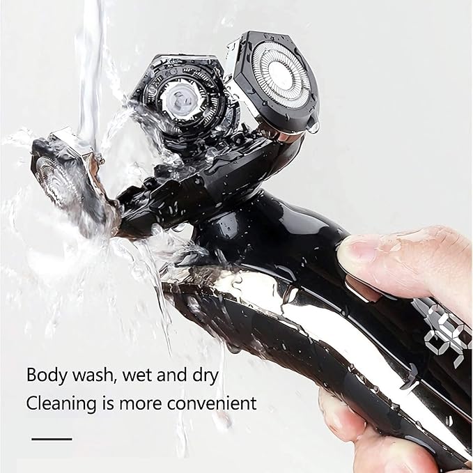 Electric Razor for Men Mens Electric Shavers 4 in 1 Dry Wet IPX7 Waterproof Rotary Shaver Razors Face Shaver USB Rechargeable for Shaving Traveling Gift for Dad Husband
