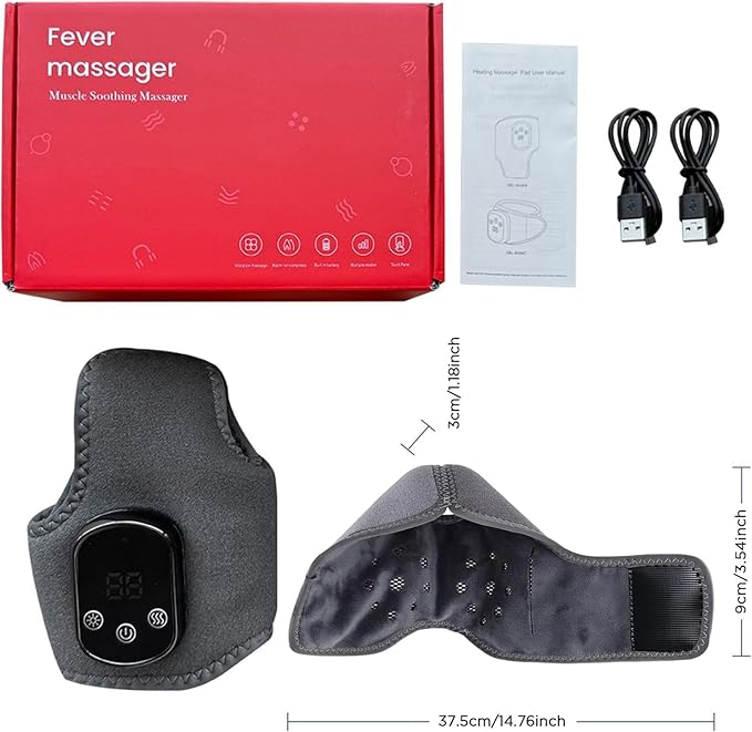 Foot Nerve Stimulator Portable Electric Massager Wrap White Battery Powered Adjustable Intensity Compression Therapy for Circulation Improvement