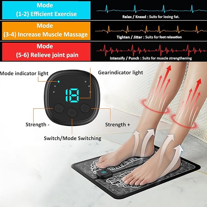 EMS Foot Stimulator Stimulator Nerve Transcutaneous Over-The-Counter Transcutaneous Electrical Nerve Stimulator for Pain Relief
