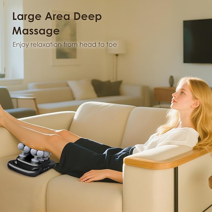 16 Head Massage Gun Set Deep Tissue Percussion Massager 2600mAh Electric Massage Tools with 9 Styles &amp Levels Black
