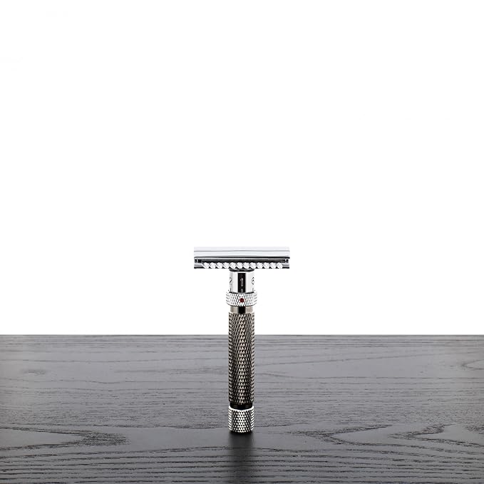 Yaqi Gunmetal &amp Chrome Adjustable Final Cut Safety Razor